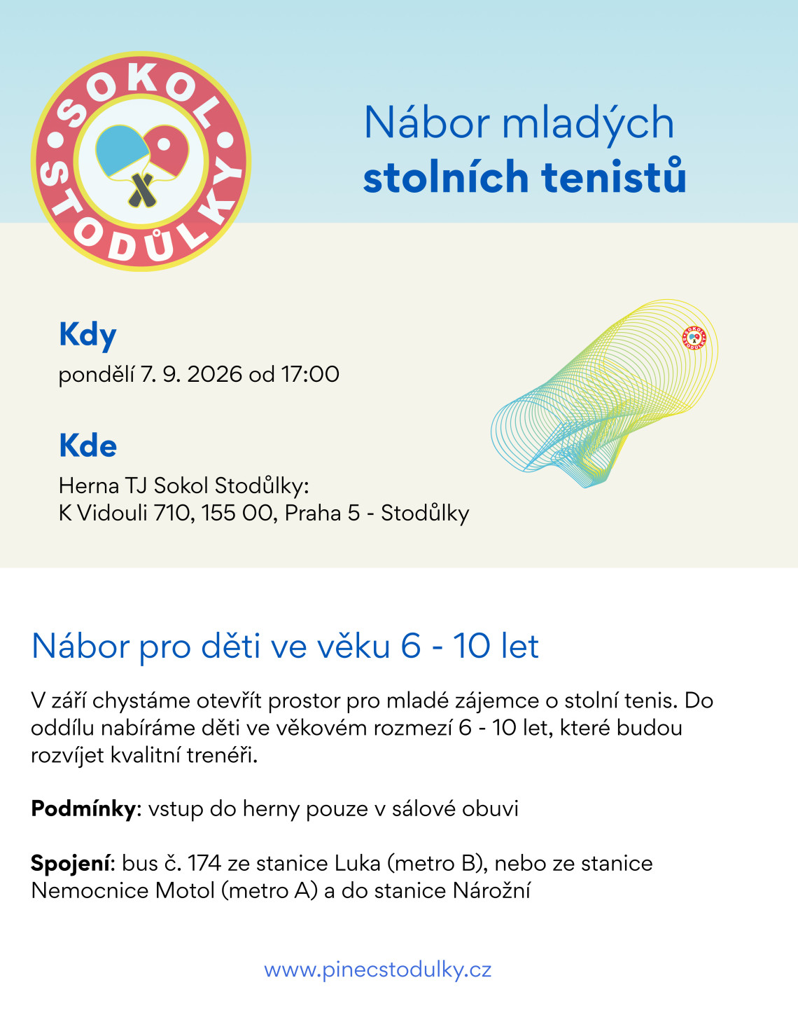 plakát náboru dětí 2026
